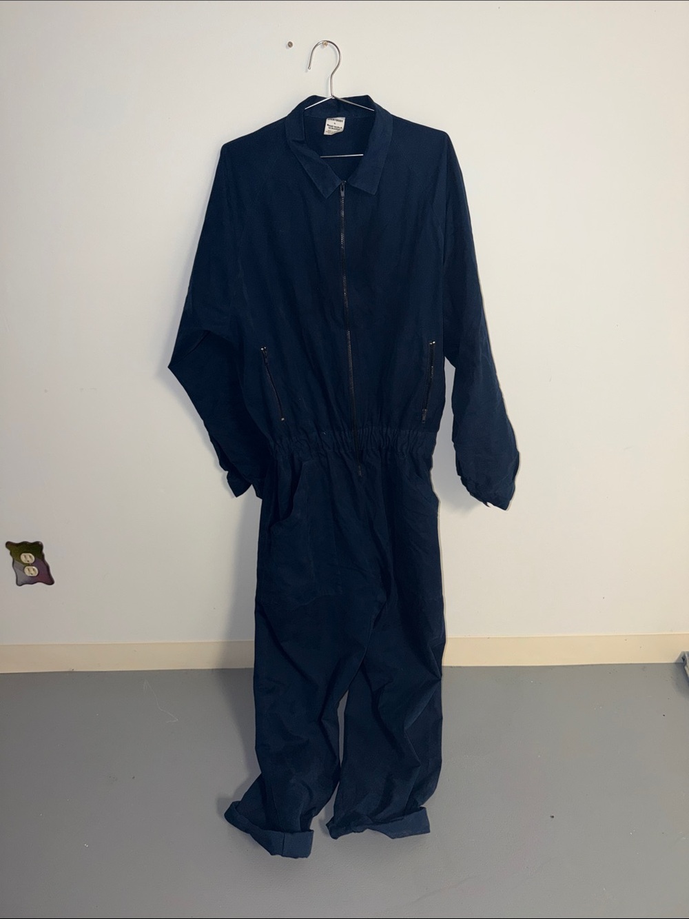 Men's Dark Navy Zip-Front Utility Jumpsuit